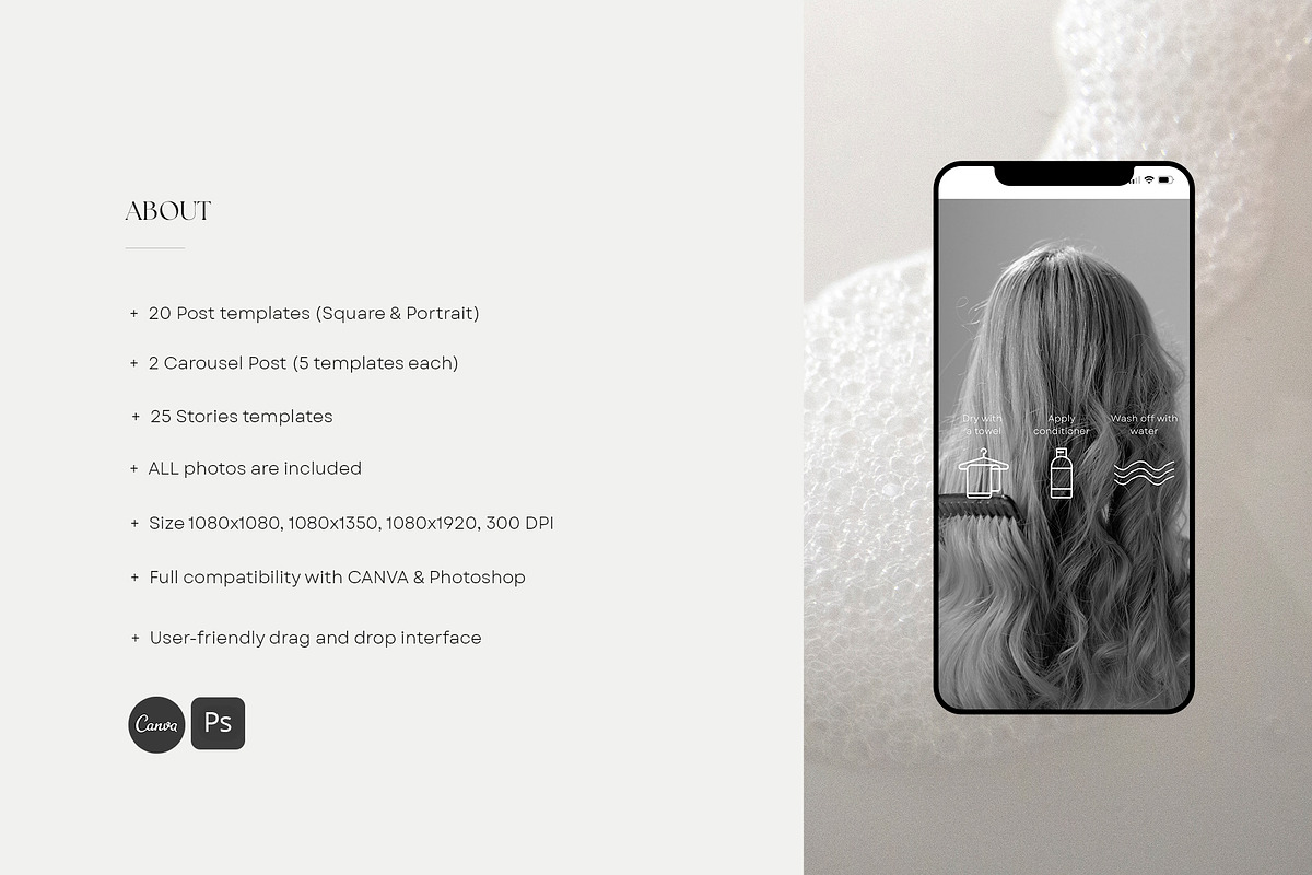 CANVA & PS/Skin Care Social Media, a Social Media Template by Simple có (Photo 3 of 13)