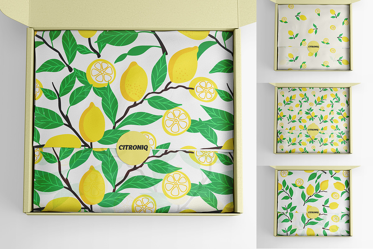Fresh Lemon Seamless Pattern Set, a Graphic by Asya Melkonyan Patterns (Photo 8 of 14)