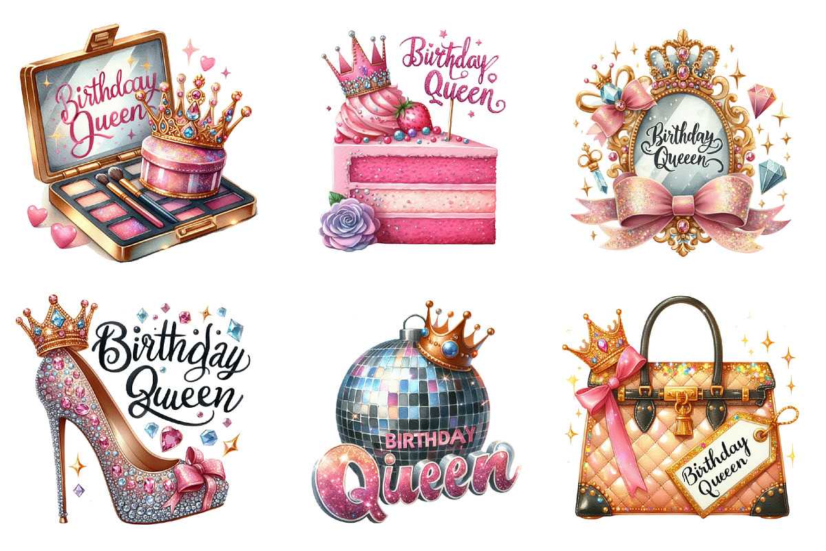 Birthday Queen Sublimation Quotes, an Illustration by SinaCreation (Photo 2 of 5)