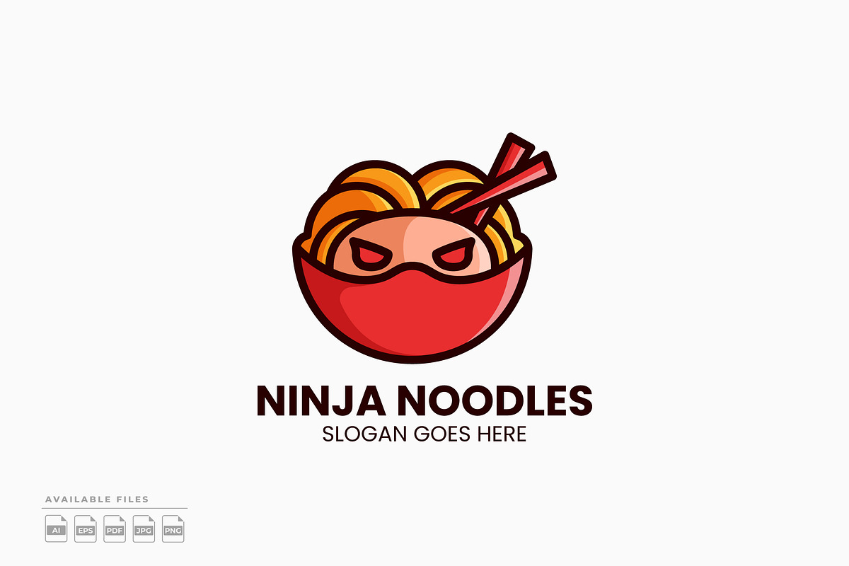 Ninja Noodles Logo, a Branding & Logo Template by Zeer Graphic