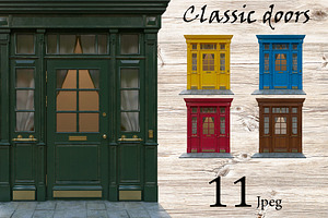 Classic doors featuring classic, background, and old