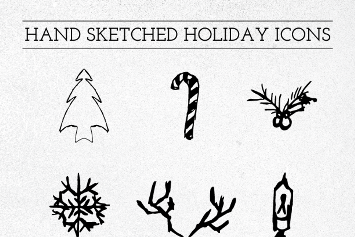 Hand Sketched Holiday Icons, an Icon by Pixelated Pencils