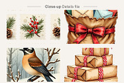 Vintage Christmas Mail Watercolor, an Illustration by Artnoy (Thumbnail 4 of 8)