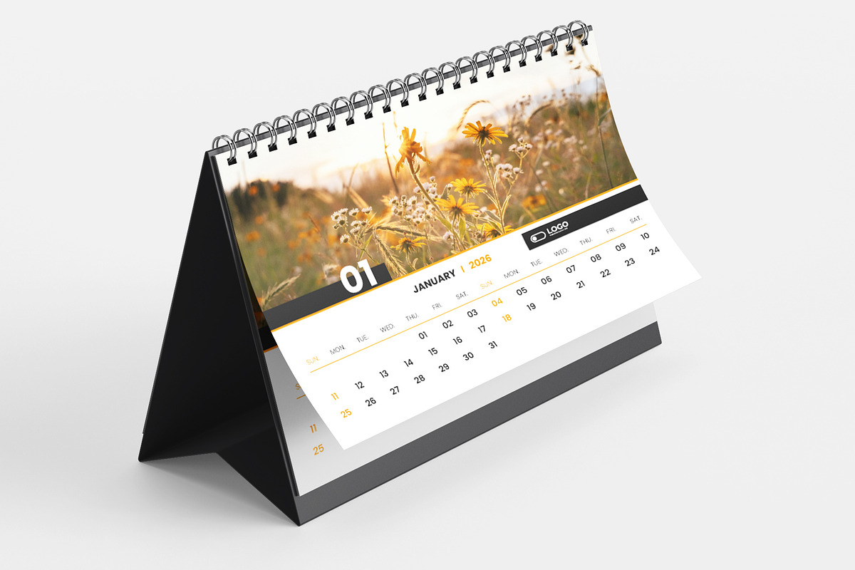 2026 desk calendar design template, a Stationery Template by Tanmoy Topu