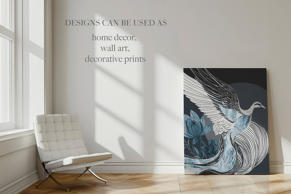 Hand Drawn Digital Wallpaper Phoenix, a Wallpaper Graphic by Nature.Of.Kate (Photo 10 of 11)