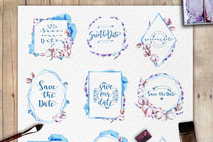 Lavender And Cotton Watercolor Set