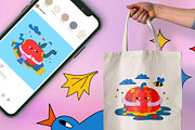 crazy harvest fruits and vegetables, a Food Illustration by okchizh (Thumbnail 3 of 5)