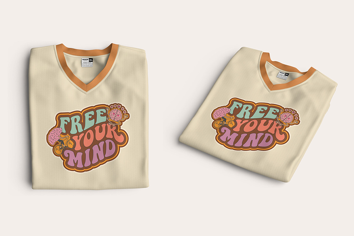 Free Your Mind Retro T-Shirt Design, an Object Illustration by Ahluva Studio (Photo 3 of 6)