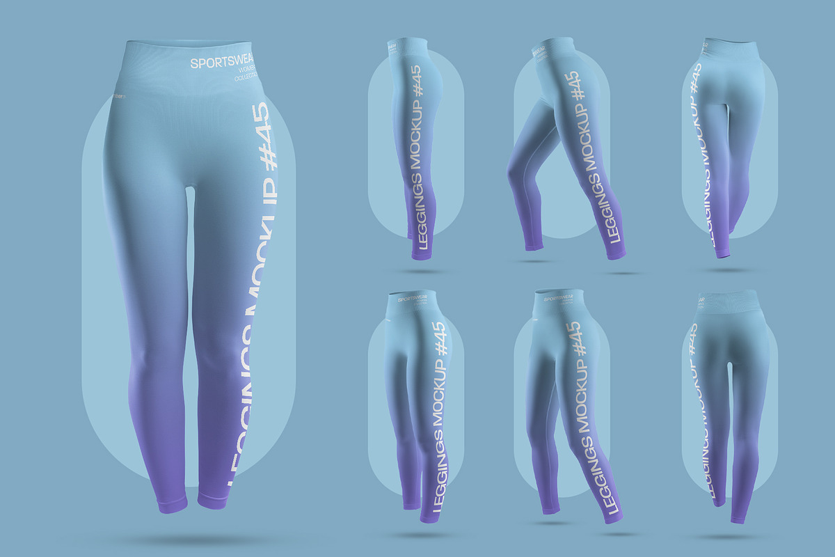 7 Mockups Sports Leggings, a Bottom Mockup by Grow Design Craft Studio (Photo 6 of 6)