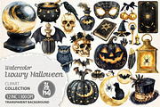 Black and Gold Halloween Clipart, an Illustration by Dream Creation (Thumbnail 1 of 7)
