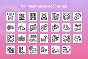 Car Maintenance Icons Set - Line, an Outline Icon by Kmg Design (Thumbnail 2 of 2)