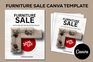 FURNITURE SALE FLYER CANVA TEMPLATE