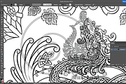 Viking Knotwork Dragon Coloring Page, a Decorative Illustration by Abysm Internal (Thumbnail 3 of 4)