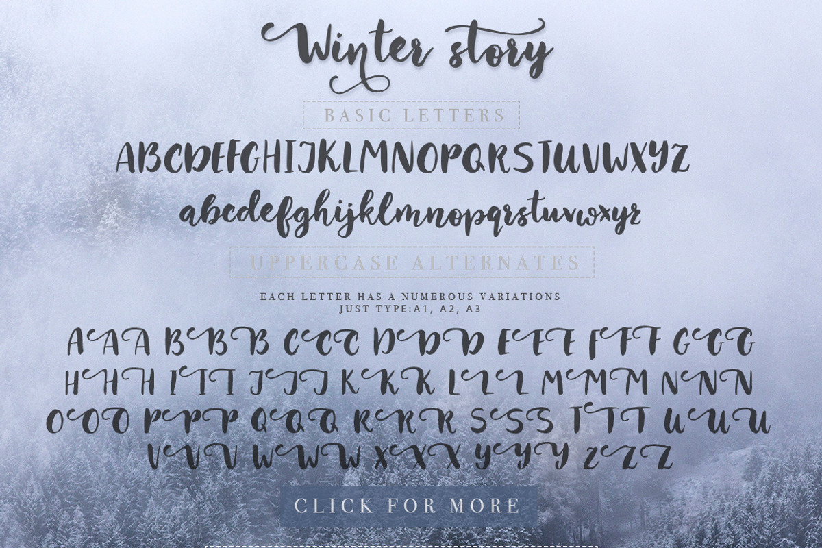 Winter Story Font & Extras preview 4