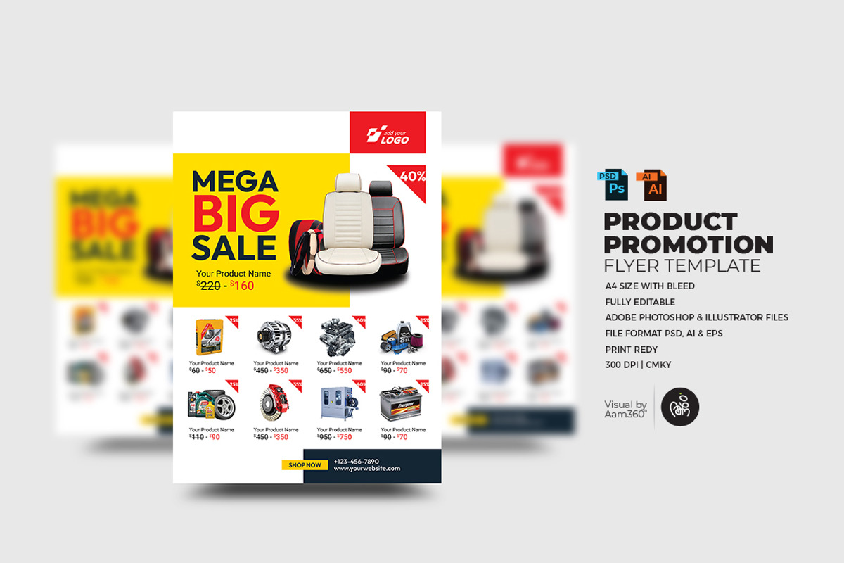 Product Promotion Flyer Template, a Flyer Template by Aam360 (Photo 1 of 3)