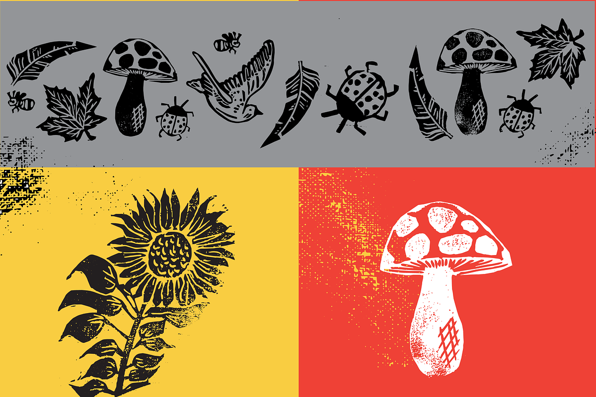 Block Print Hand-drawn Vector Flora, an Object Graphic by charmellow (Photo 4 of 5)