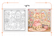 Cozy Introvert Girl Coloring Book, a Person Illustration by Design Station (Thumbnail 6 of 7)