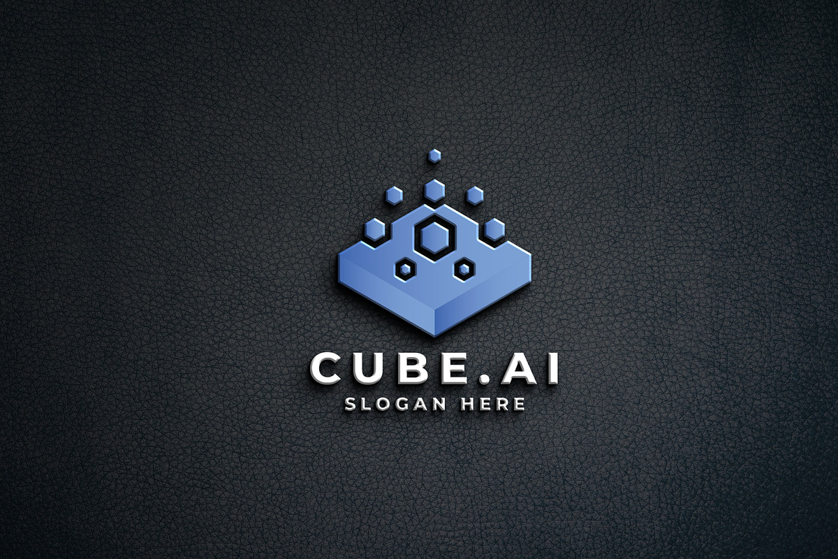 Geometric Cube AI Logo, a Branding & Logo Template by Design_Planet (Photo 1 of 2)