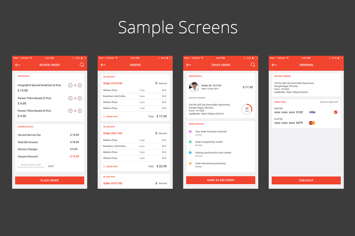 Food App UI Kit, an UI Kit Template by Themeclues (Photo 5 of 6)