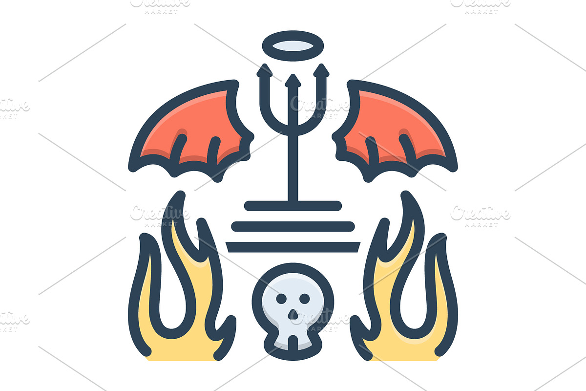 Hell inferno color icon, a Duotone Icon by Creative priyanka
