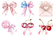 Watercolor Pastel Birthday Clipart, a Seasonal Illustration by CitraGraphics (Thumbnail 2 of 6)