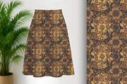 Golden Flowers Seamless Pattern, a Pattern Graphic by Sharon Schwalbe (Thumbnail 2 of 6)