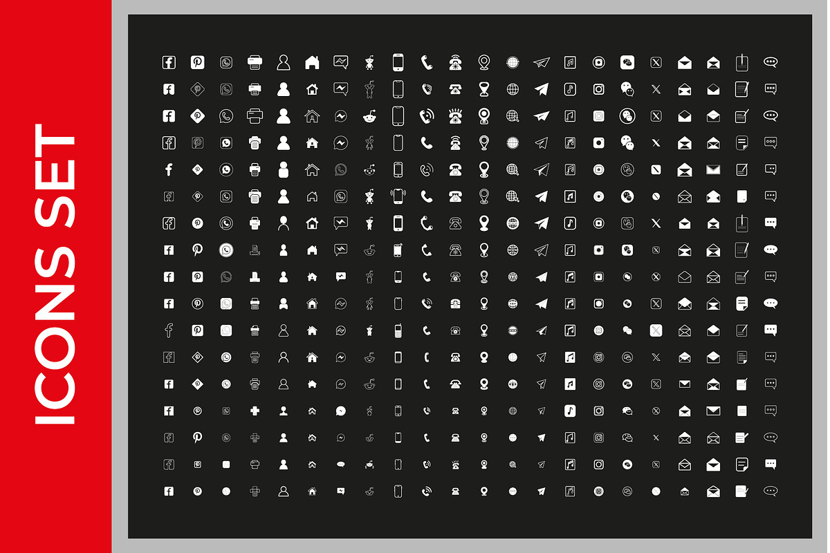 icons set, an Outline Icon by Lakhan1998