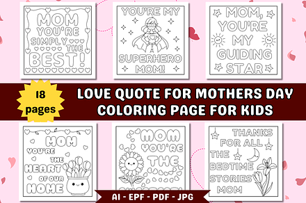 Mother's Day Quote Coloring Page