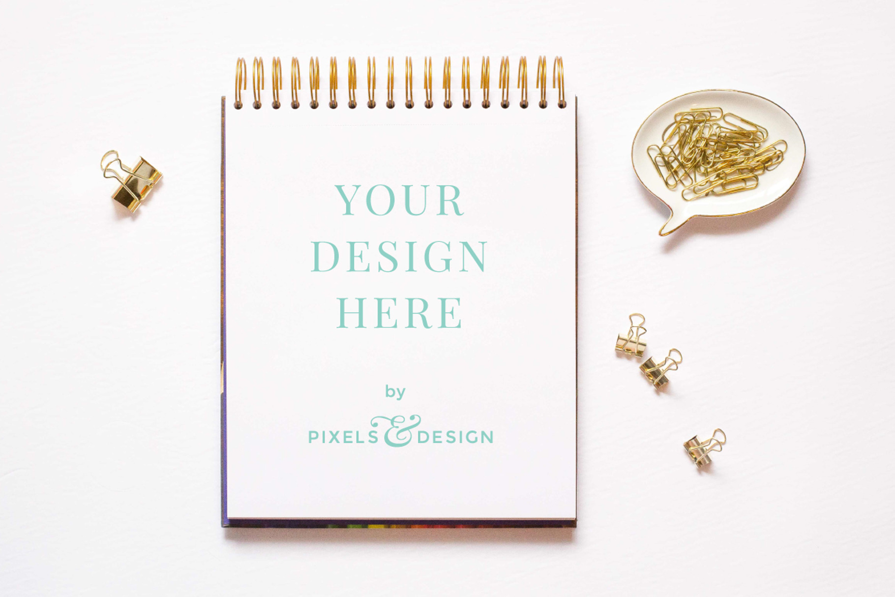Gold sketchpad mockup containing styled stock photography, sketchpad, and, a Business Photo by Pixels & Design