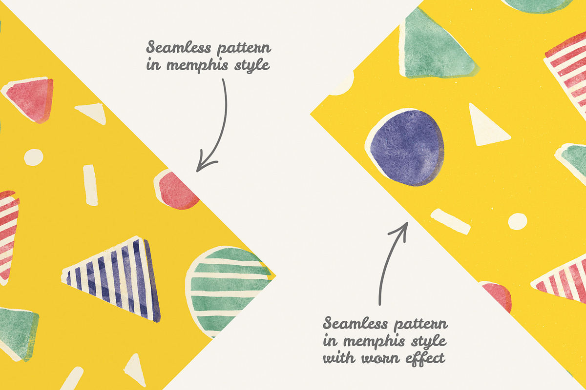 Memphis seamless patterns, a Pattern Graphic by mamormo (Photo 3 of 5)
