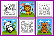 Wild Animals Coloring Book, an Animal Illustration by Coco Bloom (Thumbnail 2 of 5)