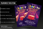 Happy Birthday Party Flyer Template, a Flyer Template by designblends@gmail.com (Thumbnail 2 of 3)