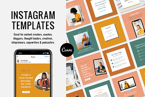 Instagram Feed Canva Templates Pack