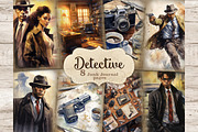 Detective Junk Journal Kit, a Person Illustration by GlamArtZhanna (Thumbnail 2 of 9)