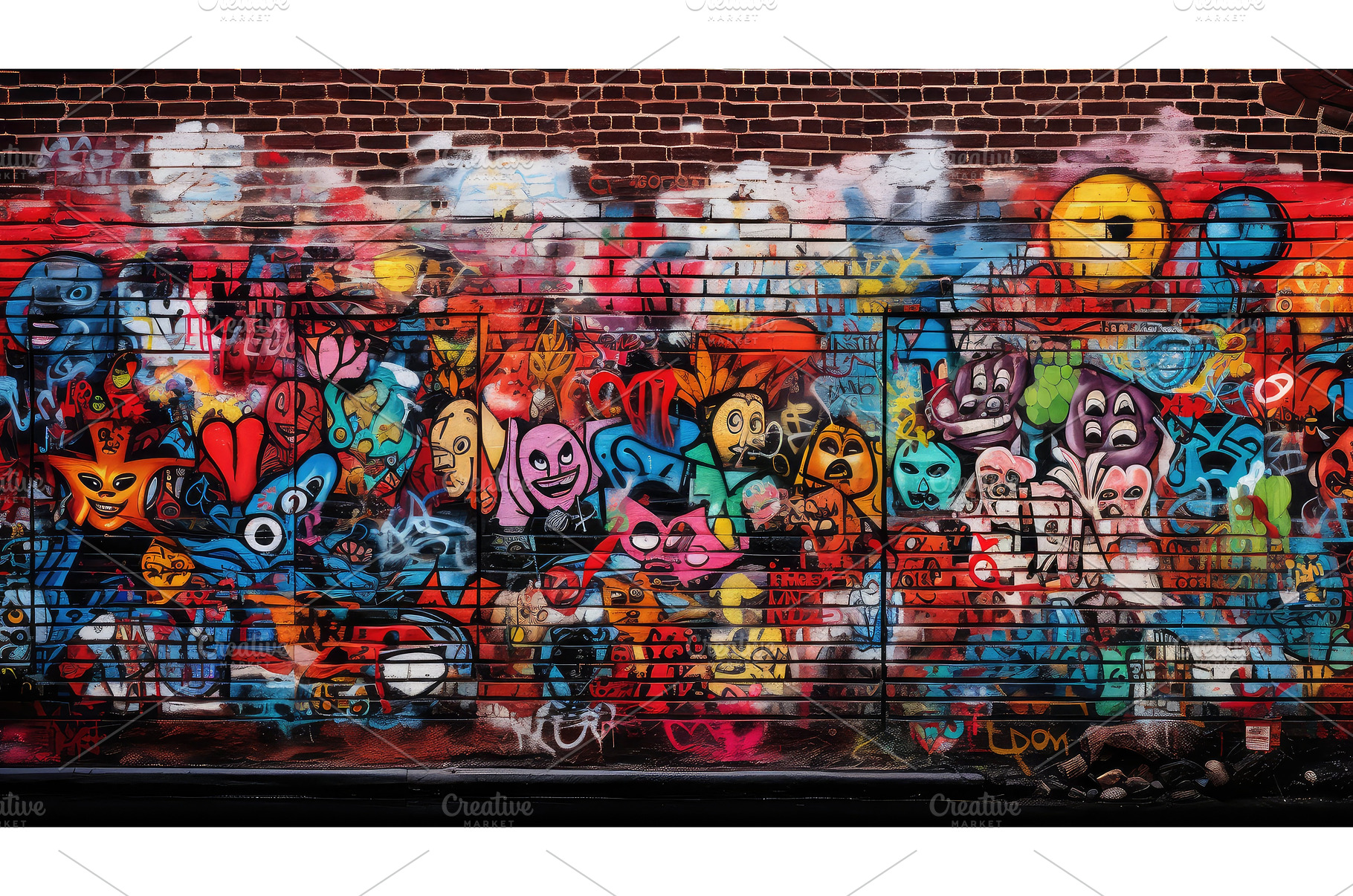 mural dark brick wall background ai, a Background Photo by pikepicture