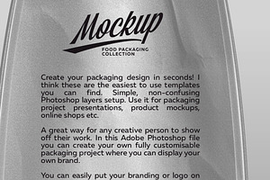 White Paper Bag Mockup Left & Front