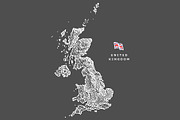 Colored map of the United Kingdom, an Illustration by Irina Trusova (Thumbnail 4 of 5)