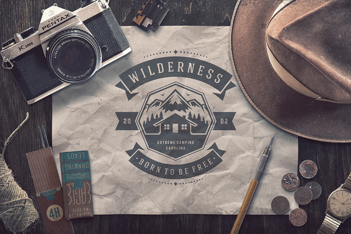 280 Outdoor logos and badges, a Branding & Logo Template by Vasya Kobelev (Photo 38 of 83)