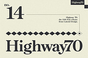Highway 70 - Retro Serif, a Serif Font by Lateral Design (Thumbnail 14 of 15)