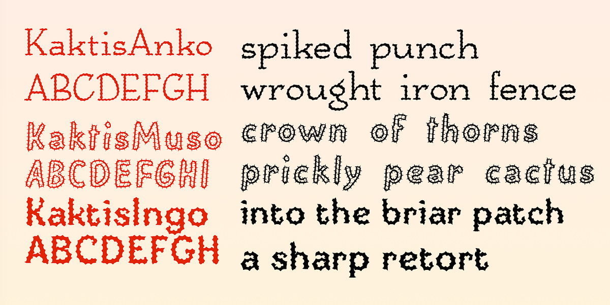 Kaktis, a Handwritten Font by Ingrimayne Type (Photo 5 of 5)