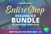 Entire Shop - Resume/Cv Bundle, a Resume Template by TheResumeCreator (Thumbnail 1 of 7)