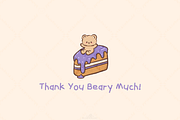 Bear Blueberry Dessert Clipart, an Animal Illustration by Blumensdiary (Thumbnail 6 of 6)