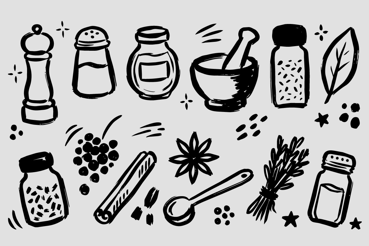 Food & Kitchen Hand-Drawn Doodle, a Food Illustration by Huza Studio (Photo 5 of 10)