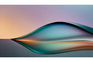 Wavy Glass Shapes Background, an Illustration by BazziBa♥