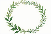 Green Watercolor Leaf Wreaths, an Illustration by Amazin_art (Thumbnail 7 of 10)