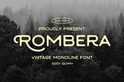 Rombera - Vintage Monoline, a Sans Serif Font by Arterfak Project (Thumbnail 1 of 13)