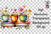 10 Books and Flowers Clipart PNG, an Illustration by Clipart Bloom (Thumbnail 10 of 11)