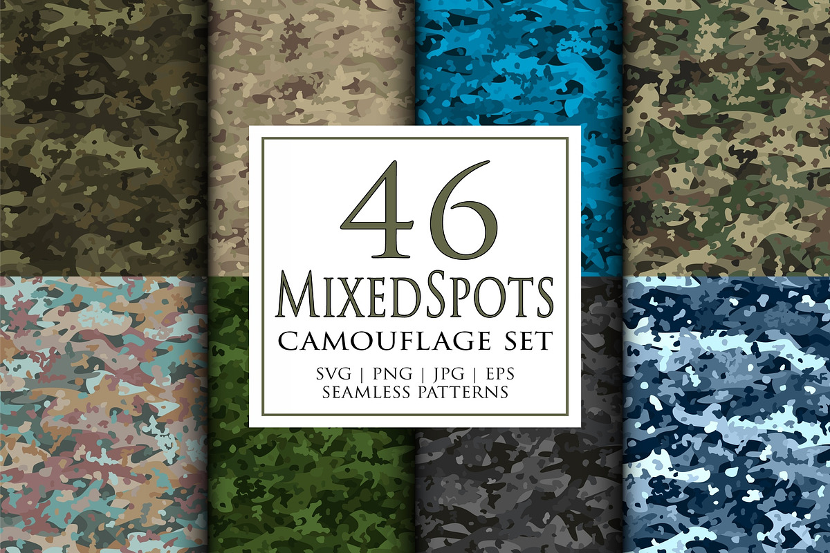 Mixed camouflage uniform patterns, a Pattern Graphic by ArchonDigitalShop (Photo 1 of 10)