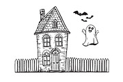 Haunted House & Pumpkin Art, an Illustration by musafir_fashion (Thumbnail 9 of 16)