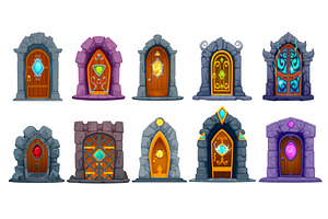 Magic portal door asset, a Decorative Illustration by Vector Tradition